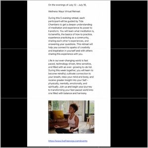 Virtual Meditation Retreat.